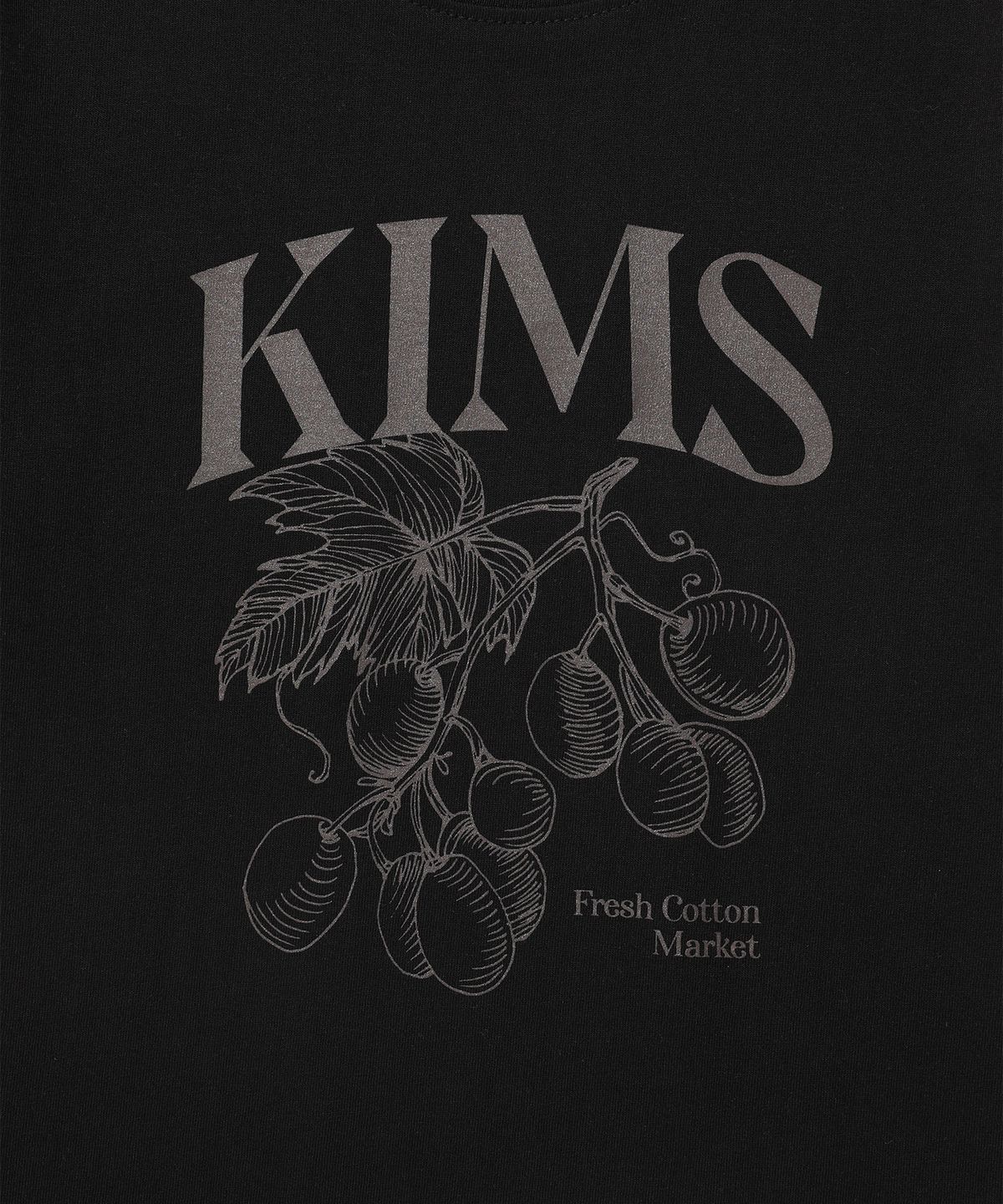 킴스 프레시 코튼 마켓(KIMS FRESH COTTON MARKET) (Unisex) Berry Sketch Tee Black