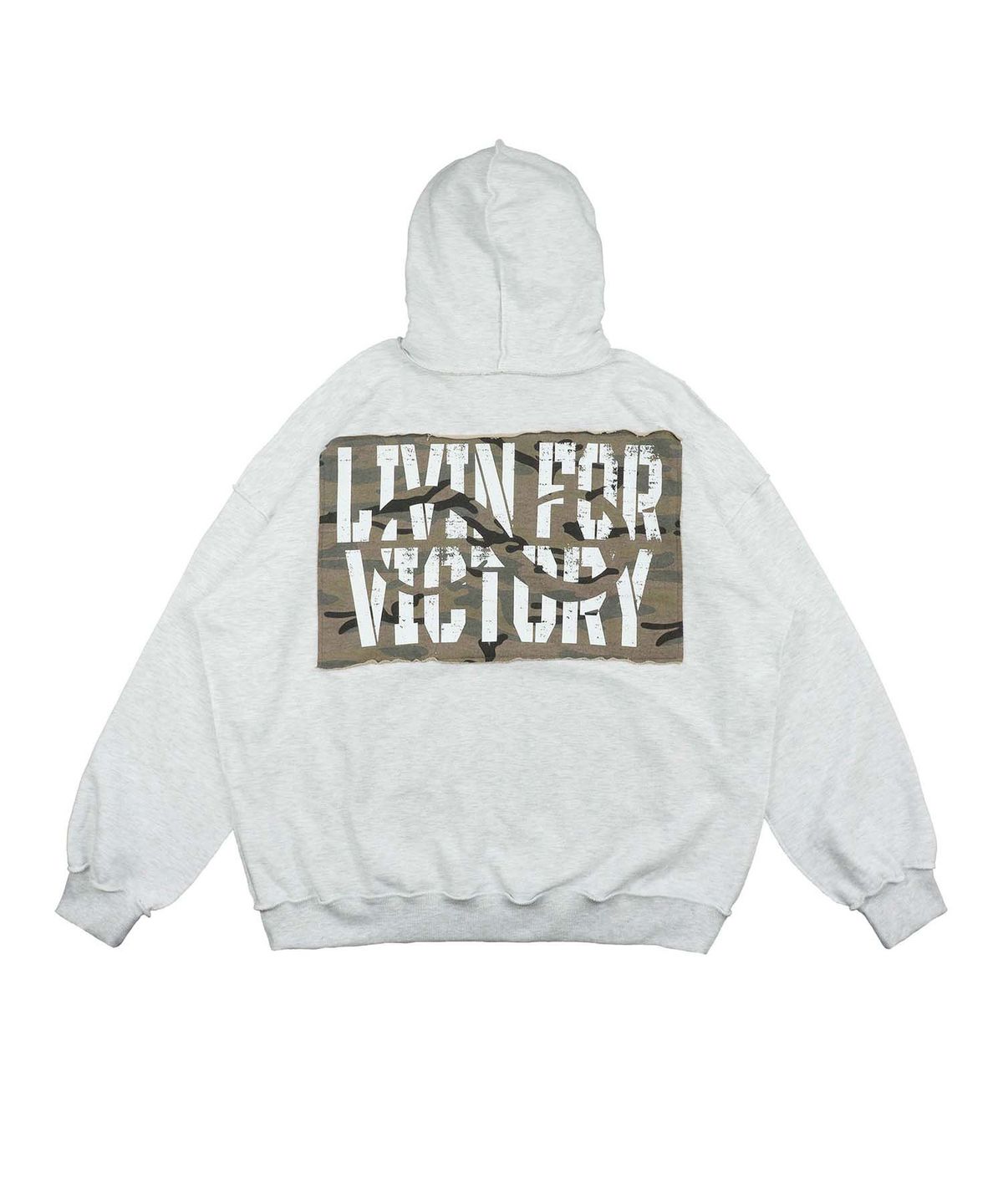 믹쓰제이(MIXXJ) CAMO GLORY HOODIE (WHITE MELANGE)