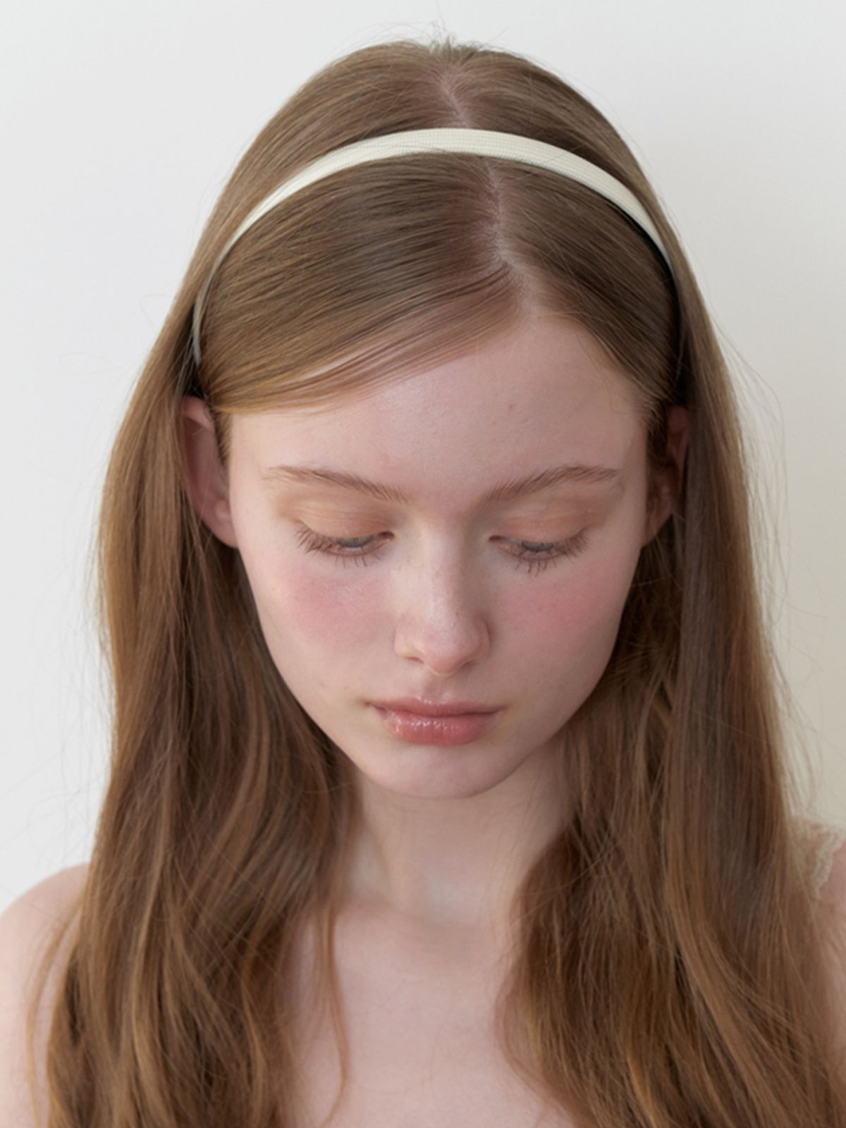 카인더베이비(KINDABABY) essential ribbon line head band - cream