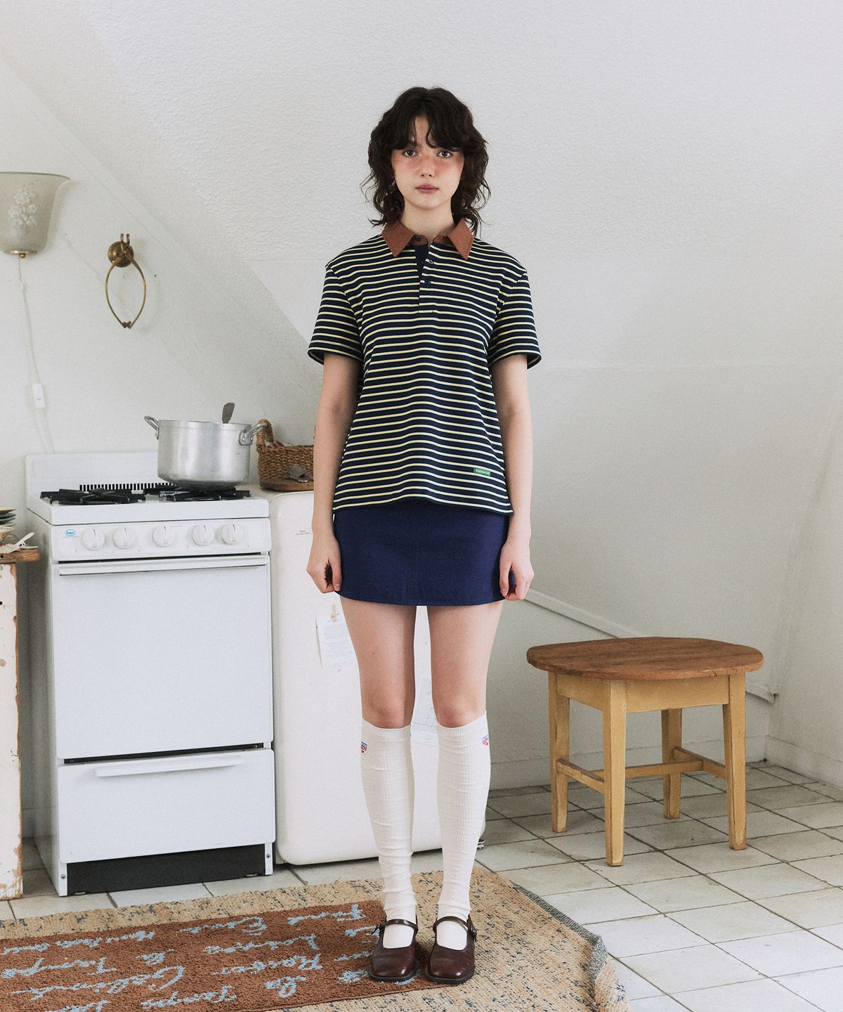 그린버터(GREENBUTTER) Butter High Knee Socks (Cream)