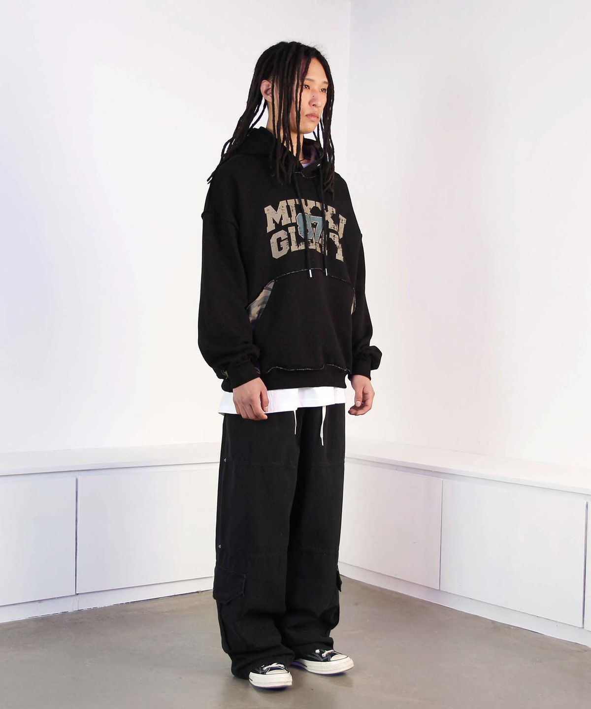 믹쓰제이(MIXXJ) CAMO GLORY HOODIE (BLACK)