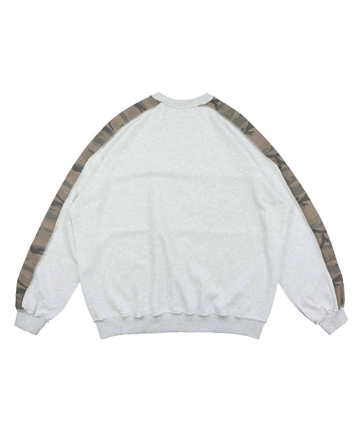 믹쓰제이(MIXXJ) CAMO  MIX CREWNECK (WHITE MELANGE)