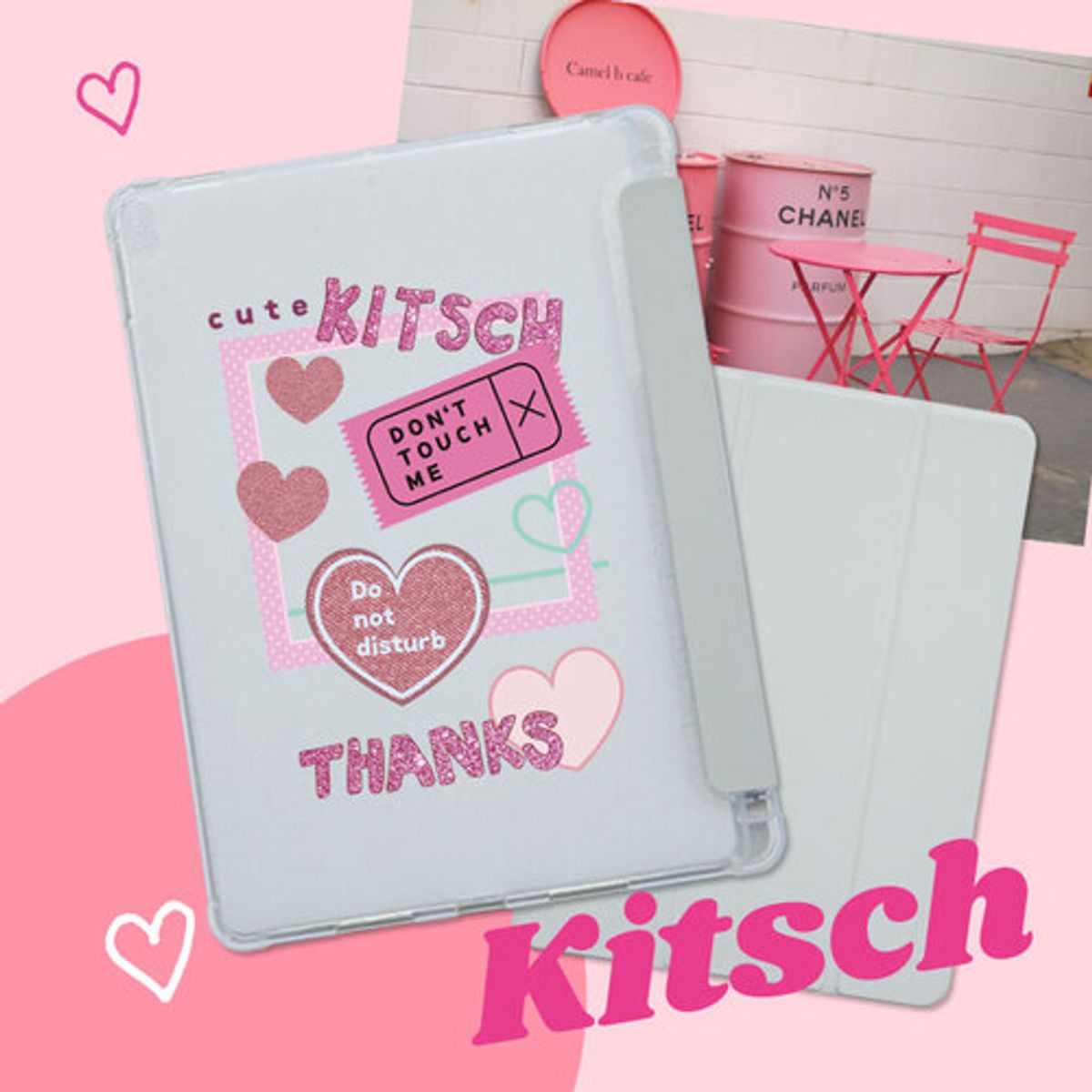 이레케이스앤굿즈(IRECASEGOODS) 키치 갤럭시탭 아이패드 애플펜슬 수납가능 풀커버 파스텔