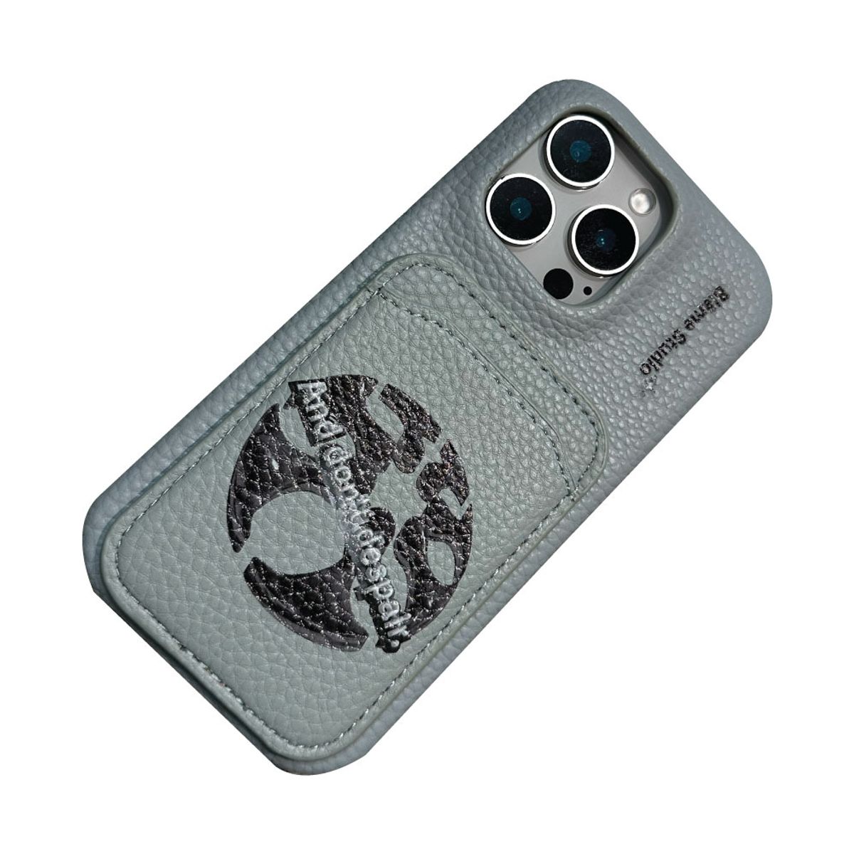 블레임 스튜디오(BLAMESTUDIO) 3D Planet Titanium Gray Leather case