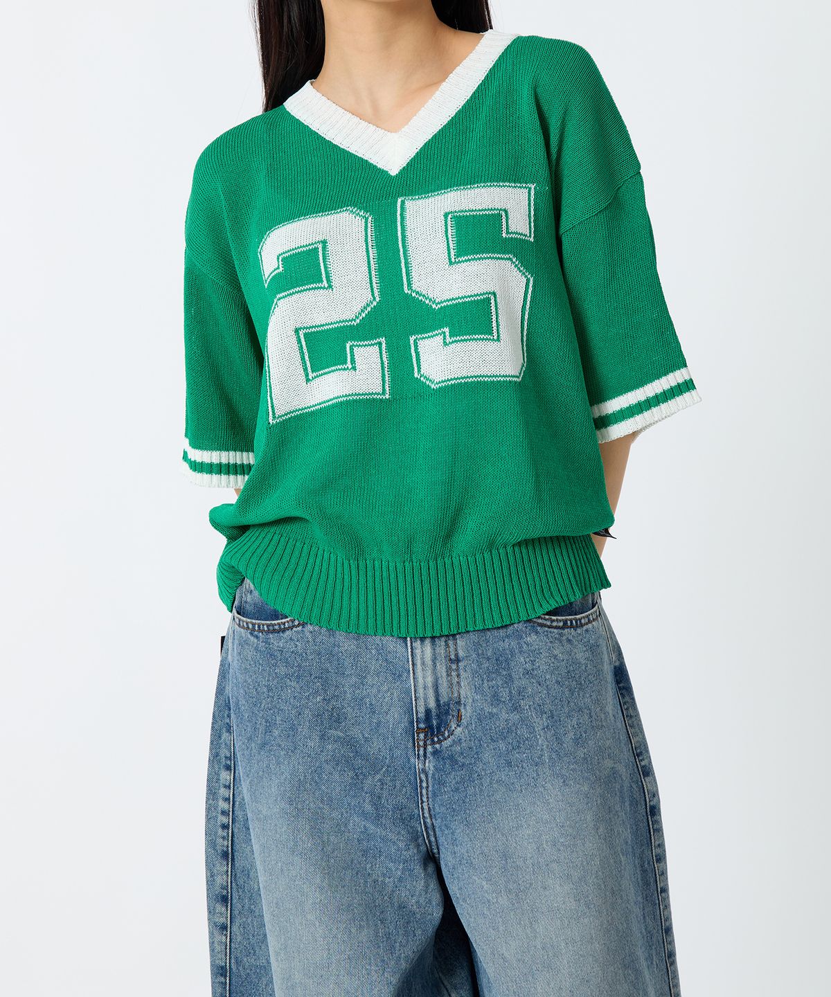 앤디아더(ANDTHEOTHER) 와이드 벌룬핏 데님진 블루