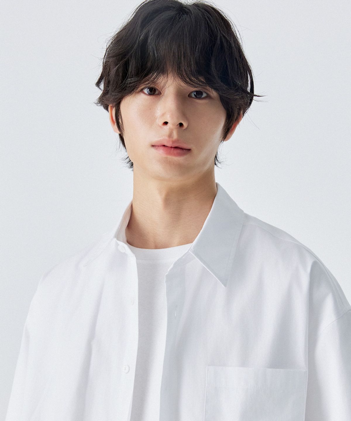 스탠즈(STENDS) [M~4XL] 플로우 코튼 반팔 셔츠_화이트