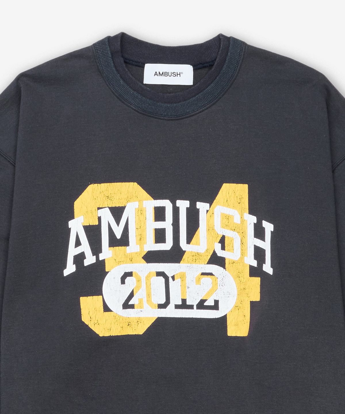 앰부시(AMBUSH) 레이어드 크루넥 로고 오버핏 티셔츠 - 네이비 / 1211533129