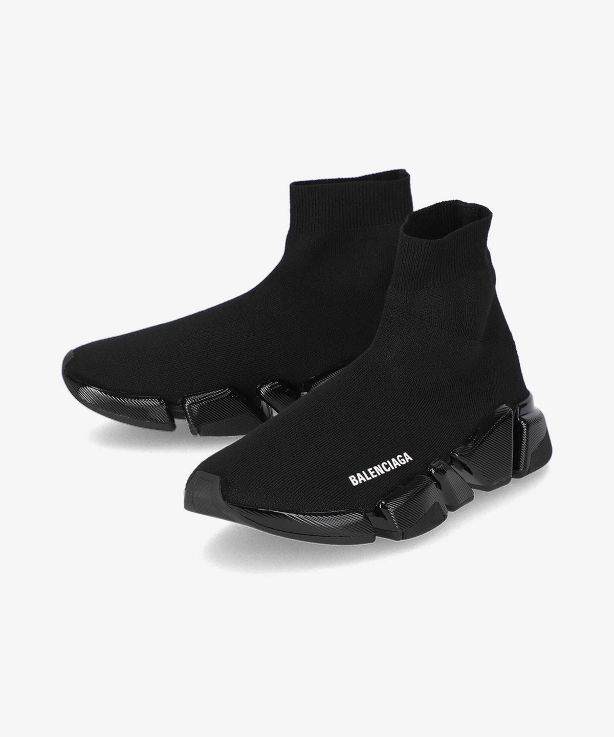 발렌시아가(BALENCIAGA) 스피드 2.0 리사이클드 니트 스니커즈 - 블랙 / 617196W2DC31000