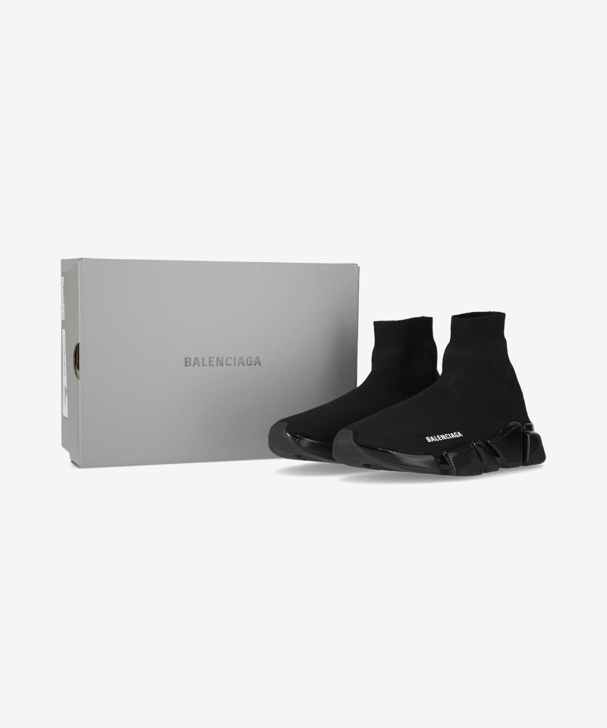 발렌시아가(BALENCIAGA) 스피드 2.0 리사이클드 니트 스니커즈 - 블랙 / 617196W2DC31000
