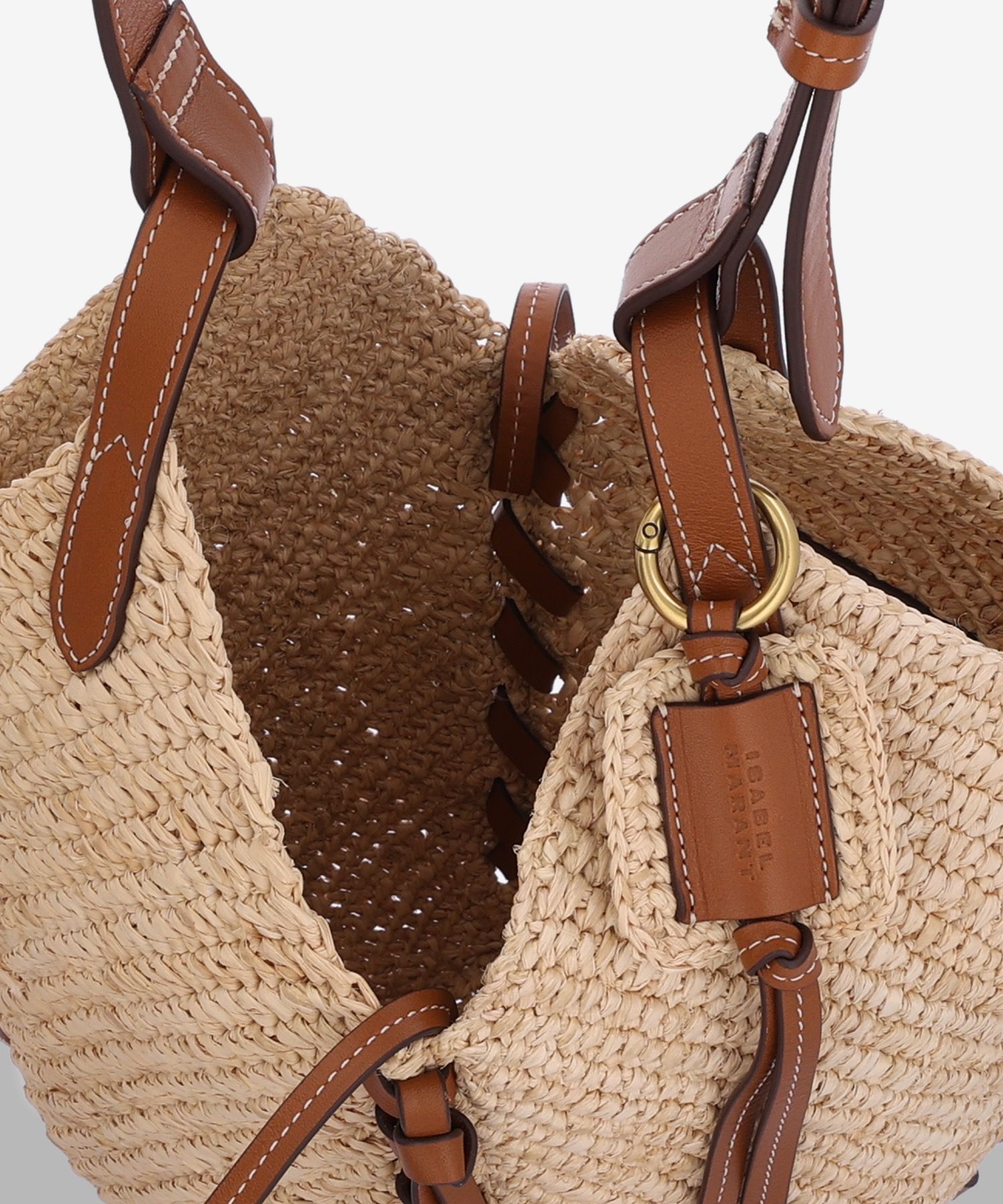 MUSINSA | ISABEL MARANT Mini Tampa Raffia Leather Shoulder