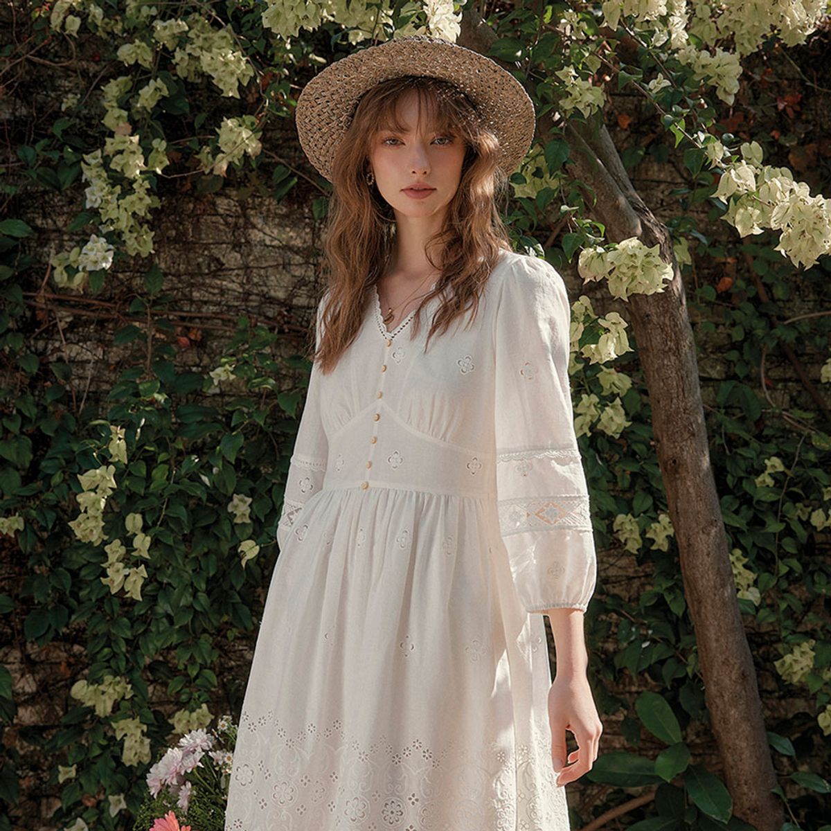 심플레트로(SIMPLE RETRO) SR_Victorian little white dress
