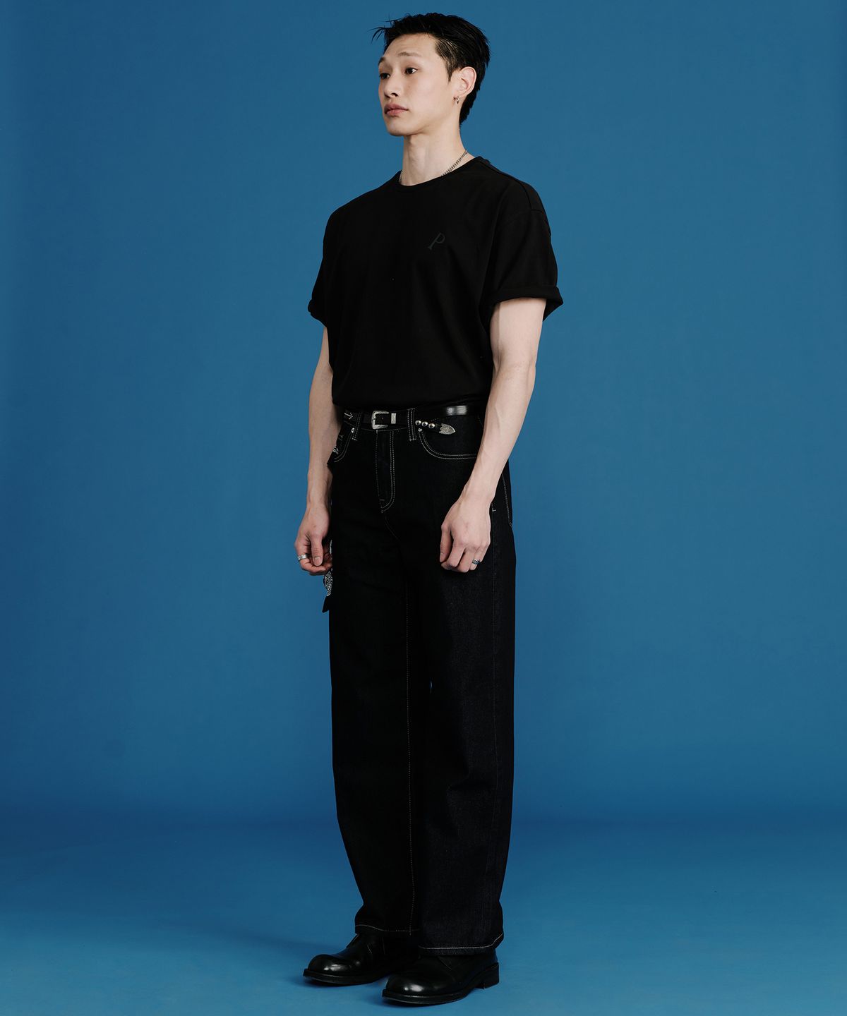 플랙(PLAC) 스트레이트 썸머 데님 팬츠 M04 딥 블루