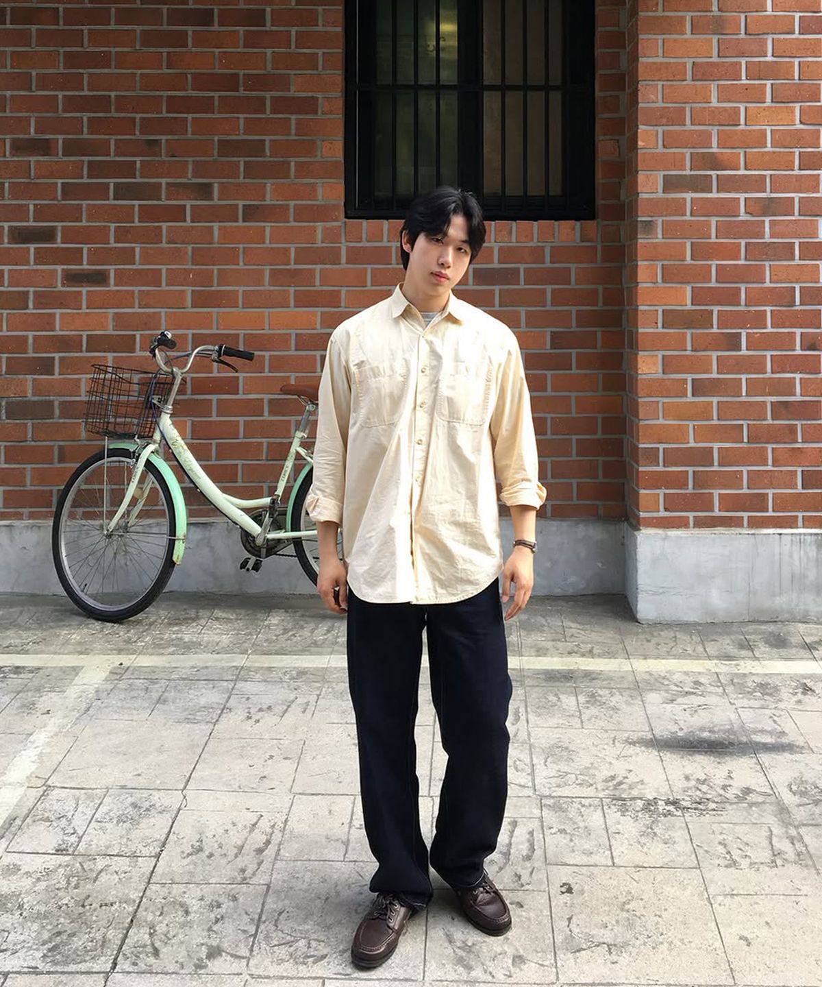 플랙(PLAC) 스트레이트 썸머 데님 팬츠 M04 딥 블루