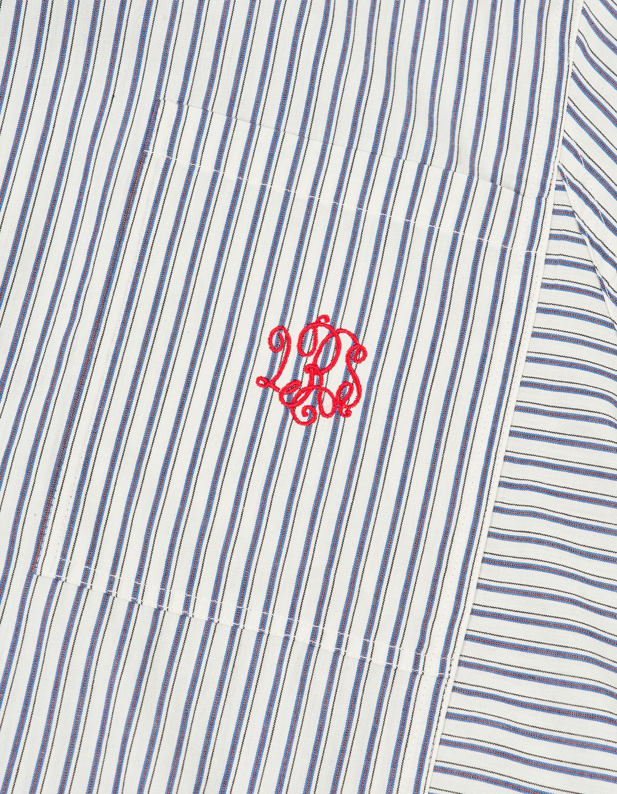 로어즈(LORES) Paneled Stripe S/S Shirt - White
