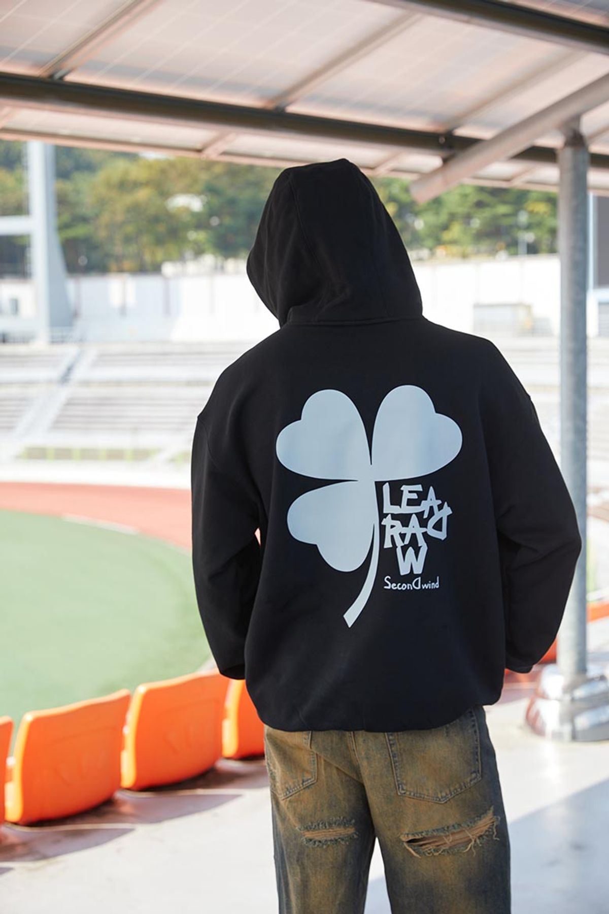 리드로(LEADRAW) 클로버 후드 블랙