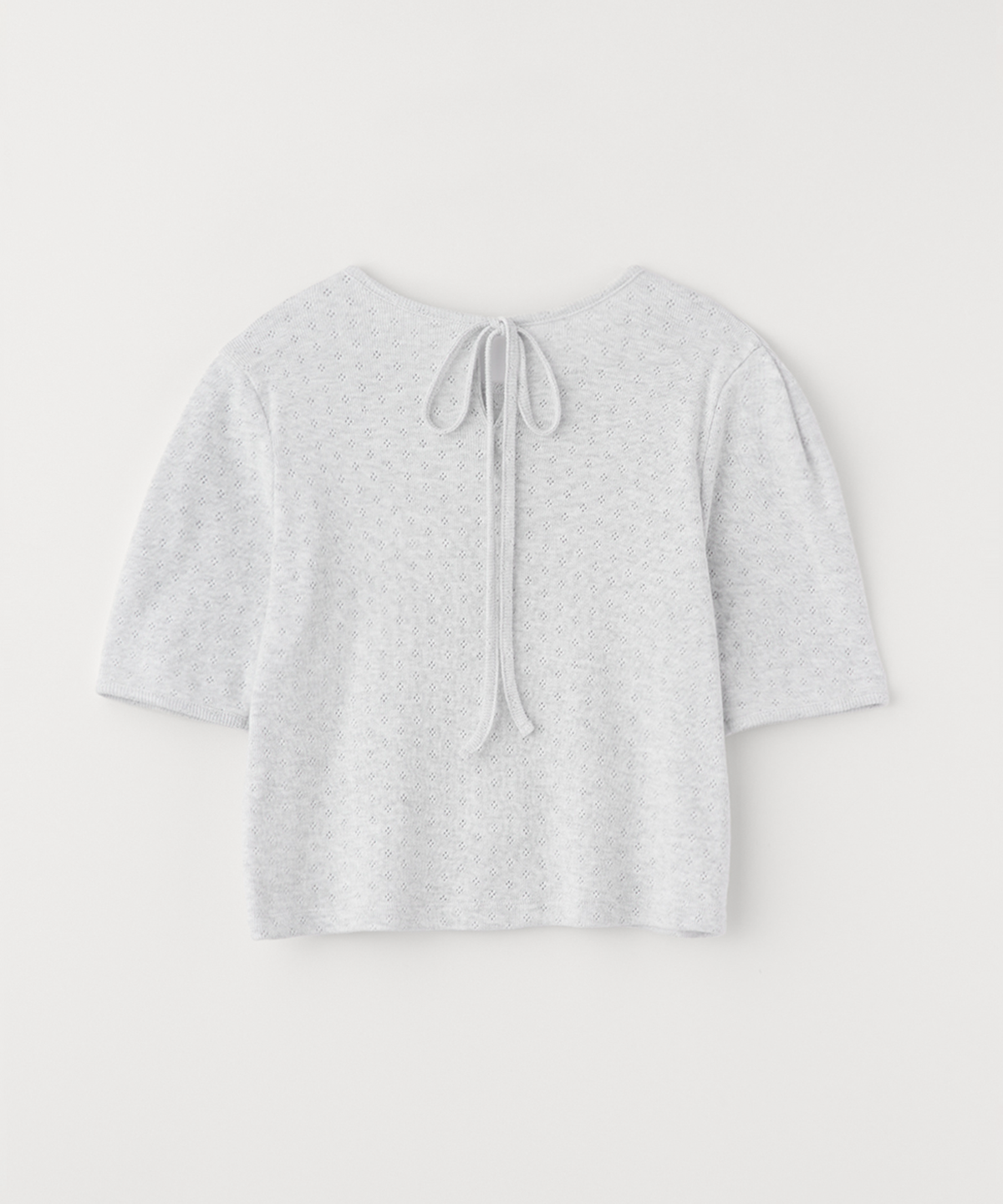 셀리테일즈(CELITAILS) EYELET PUFF SLEEVE T-SHIRT_LIGHT GREY