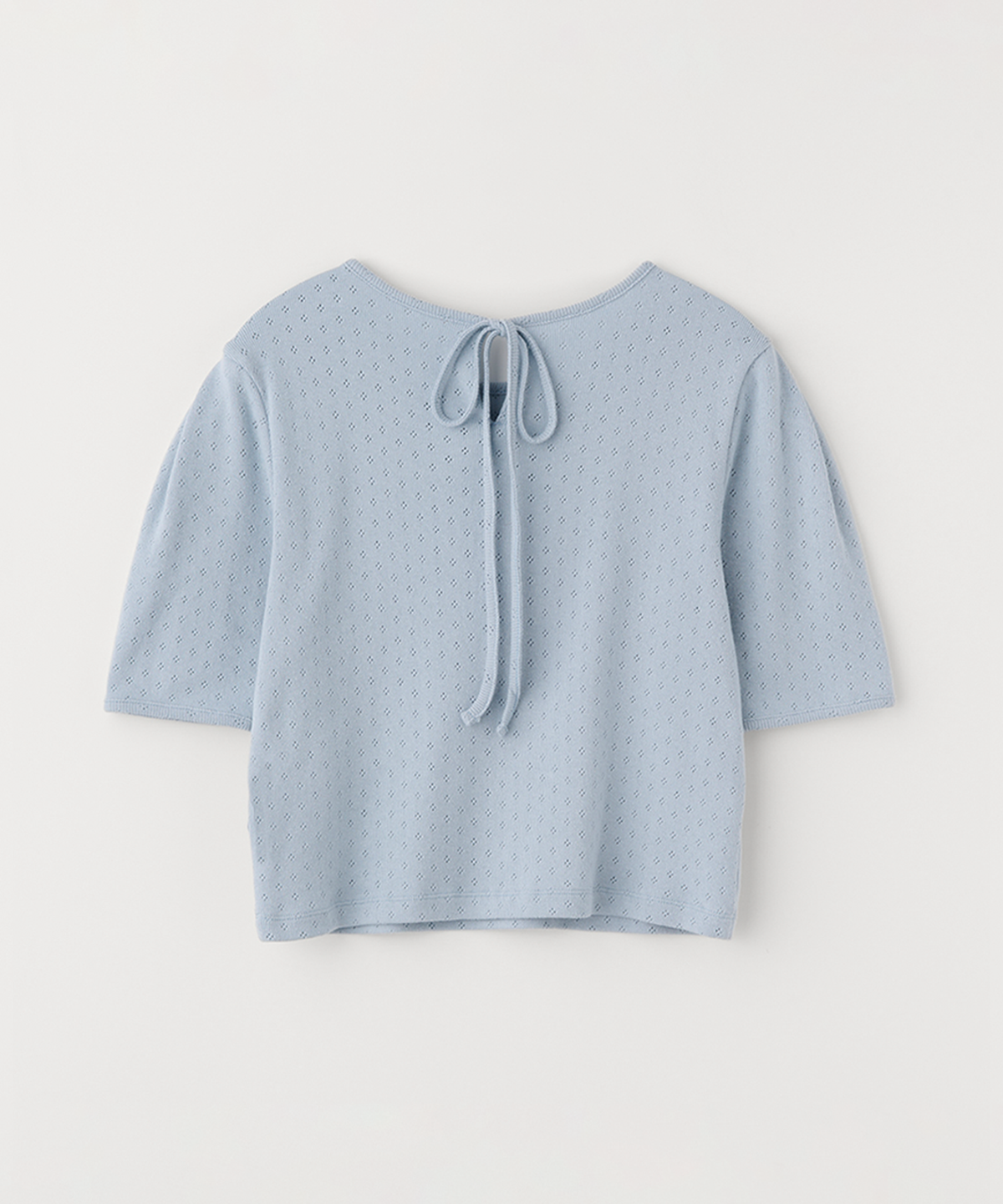 셀리테일즈(CELITAILS) EYELET PUFF SLEEVE T-SHIRT_SKY BLUE