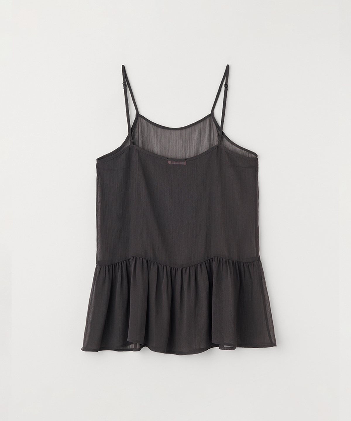 셀리테일즈(CELITAILS) SHEER SLEEVELESS LAYERED DRESS_CHARCOAL