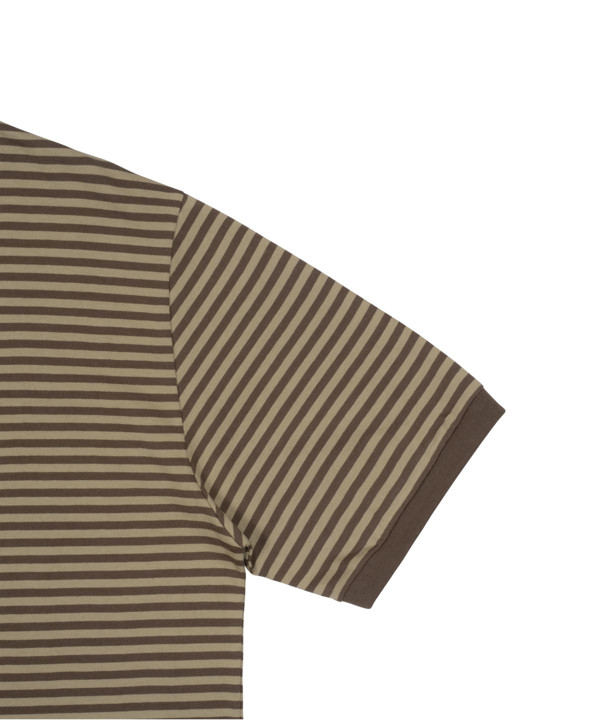 더콜디스트모먼트(THE COLDEST MOMENT) TCM mini logo stripe ringer T (brown)