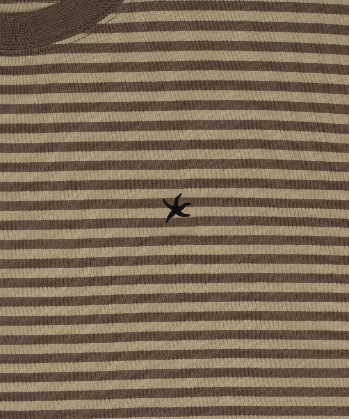 더콜디스트모먼트(THE COLDEST MOMENT) TCM mini logo stripe ringer T (brown)