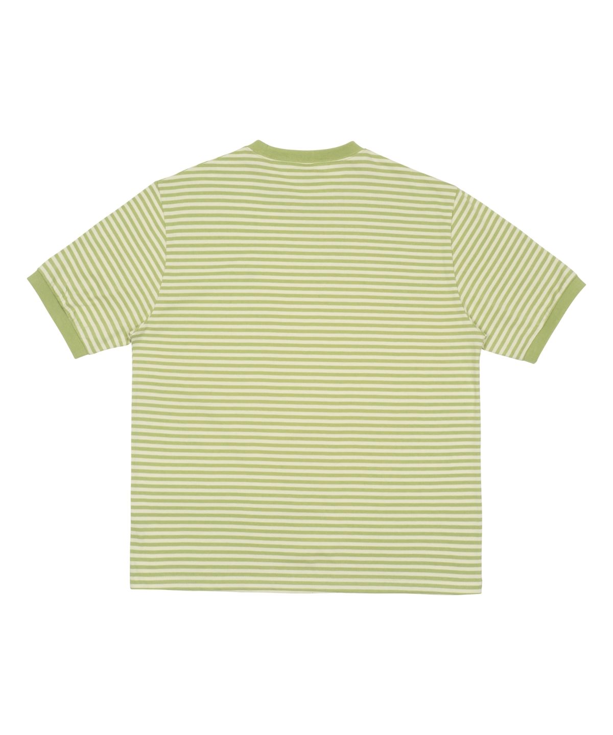 더콜디스트모먼트(THE COLDEST MOMENT) TCM mini logo stripe ringer T (lime)