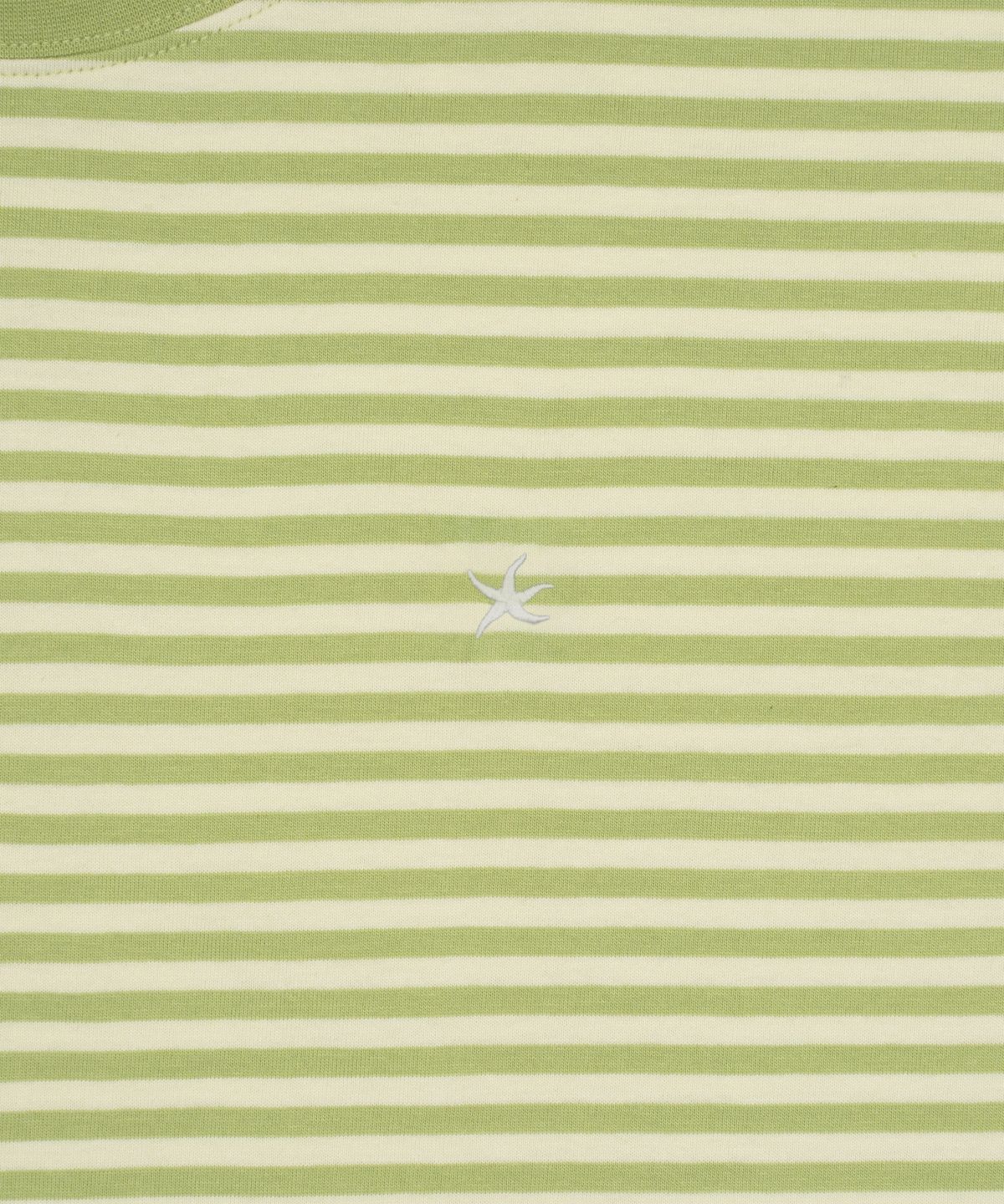 더콜디스트모먼트(THE COLDEST MOMENT) TCM mini logo stripe ringer T (lime)