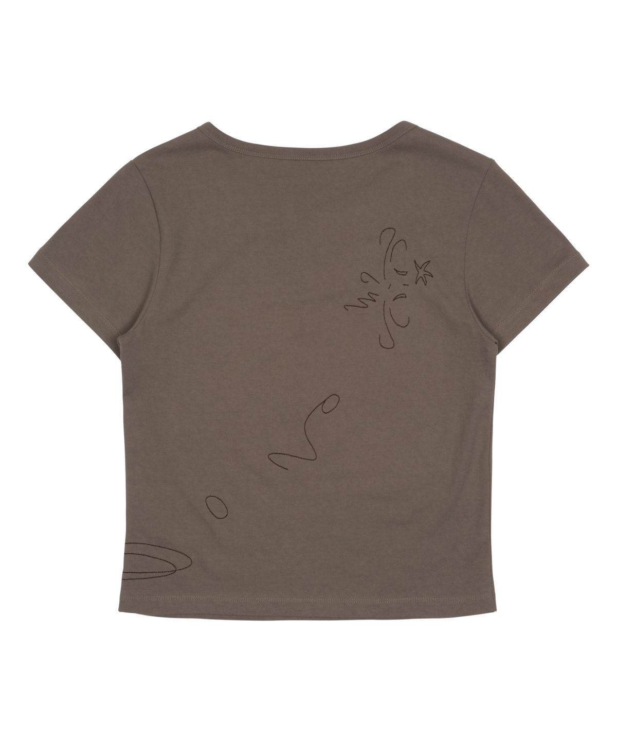 더콜디스트모먼트(THE COLDEST MOMENT) (w) TCM stitch side henley neck T (brown)