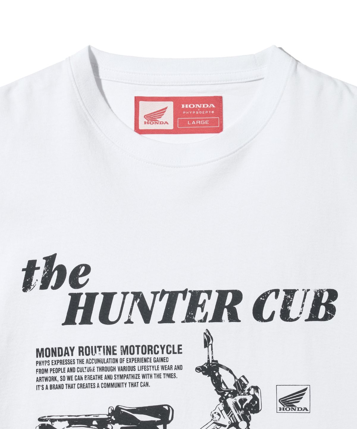 핍스 모터사이클(PHYPS MOTORCYCLE) Hunter Cub Short Sleeve White