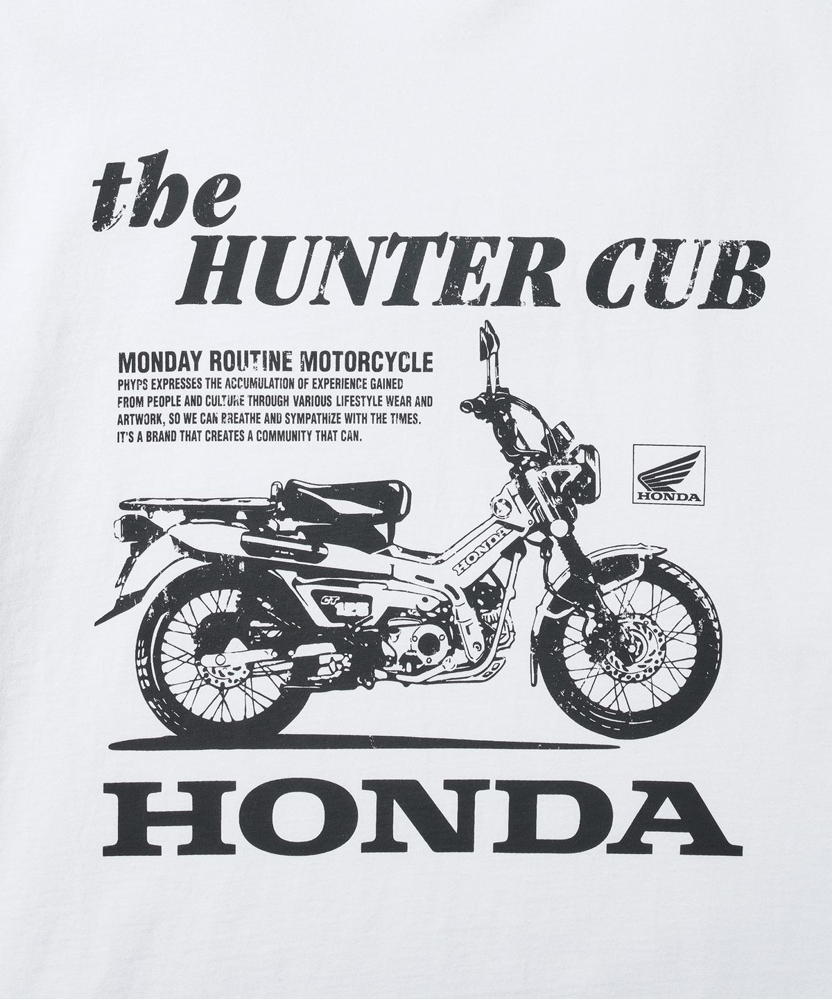 핍스 모터사이클(PHYPS MOTORCYCLE) Hunter Cub Short Sleeve White