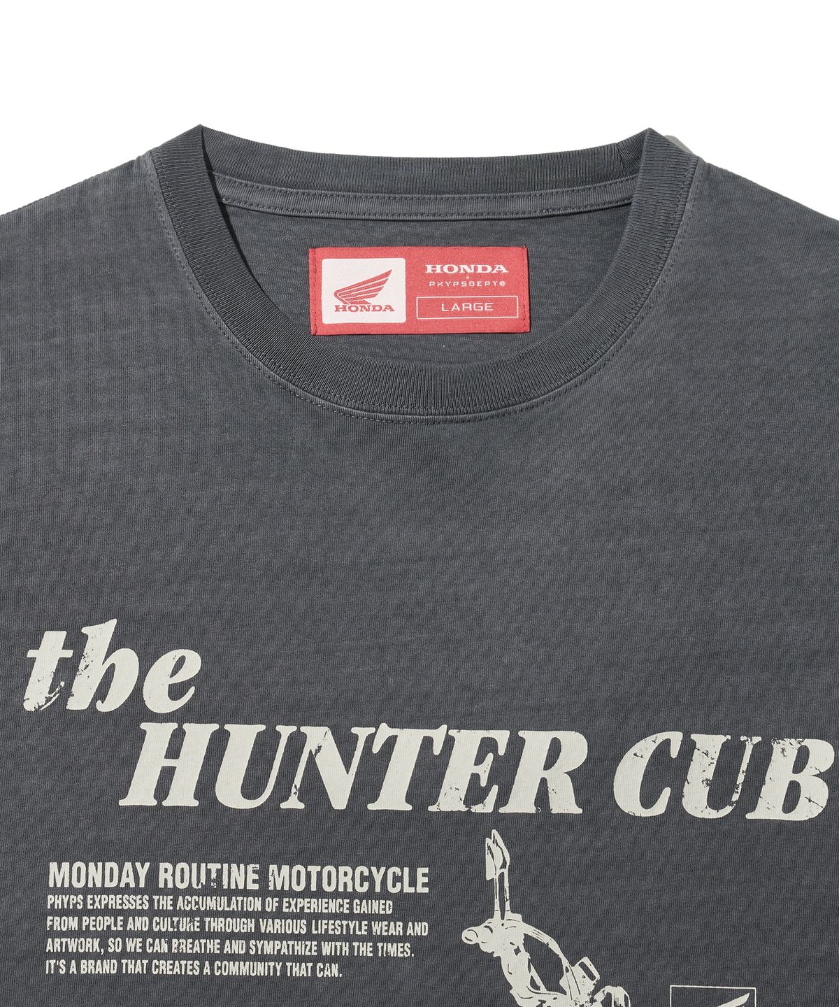 핍스 모터사이클(PHYPS MOTORCYCLE) Hunter Cub Short Sleeve Charcoal