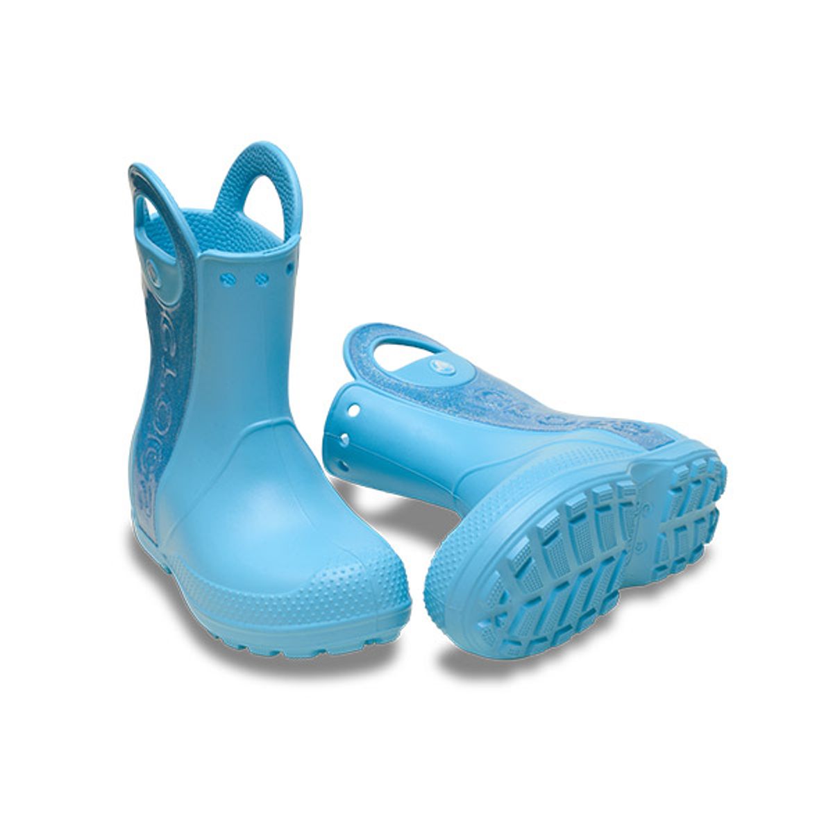 크록스키즈(CROCS KIDS) 유아 핸들잇 레인 부츠 글리터 미스트 TG (25SKBT211273)