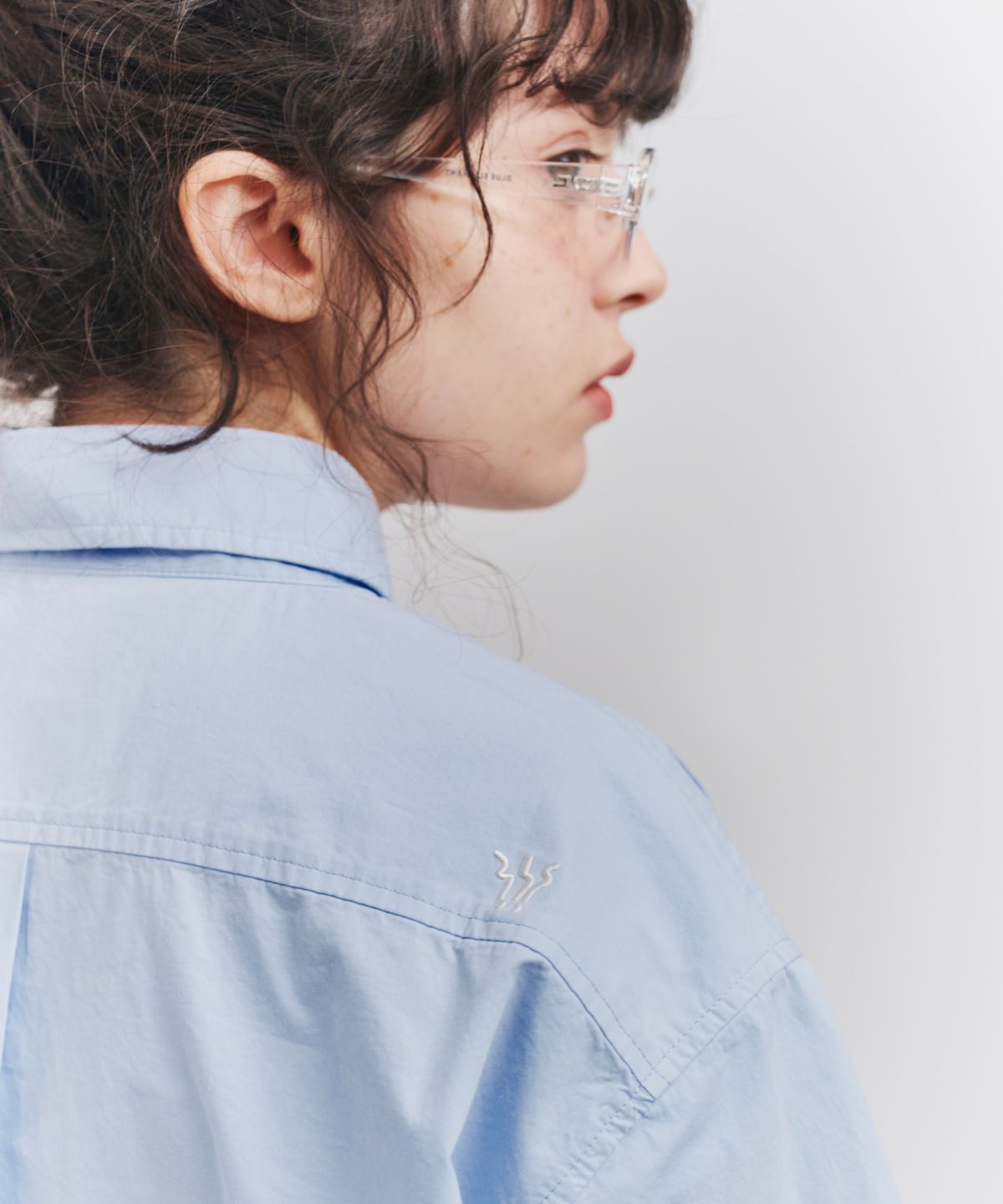 피도디도(FIDO DIDO) Basic Overfit Half Shirt Sky Blue