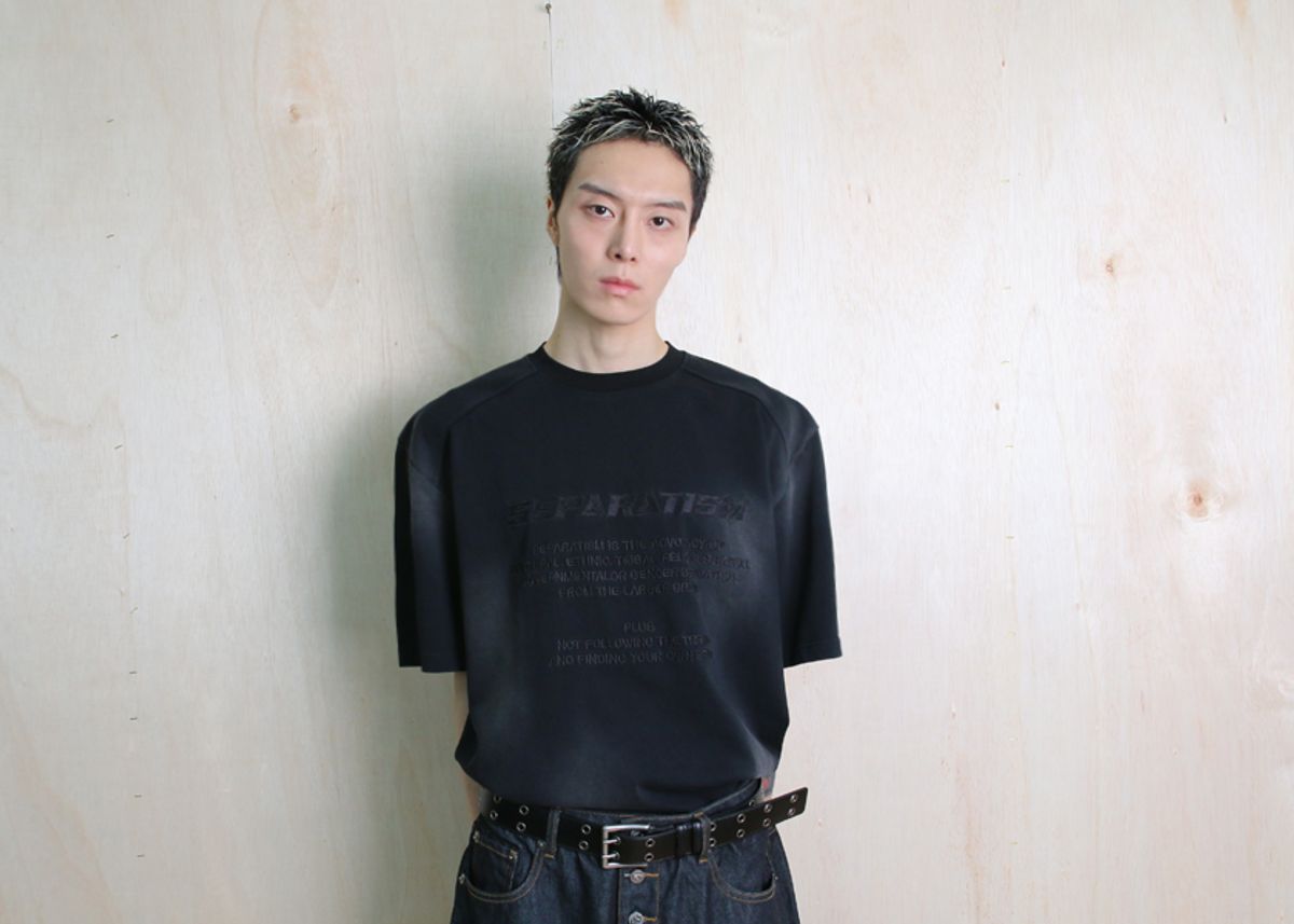 포스센스티브(FORCESENSITIVE) SEPARATISM SHOULDER T-SHIRT WASHING BK