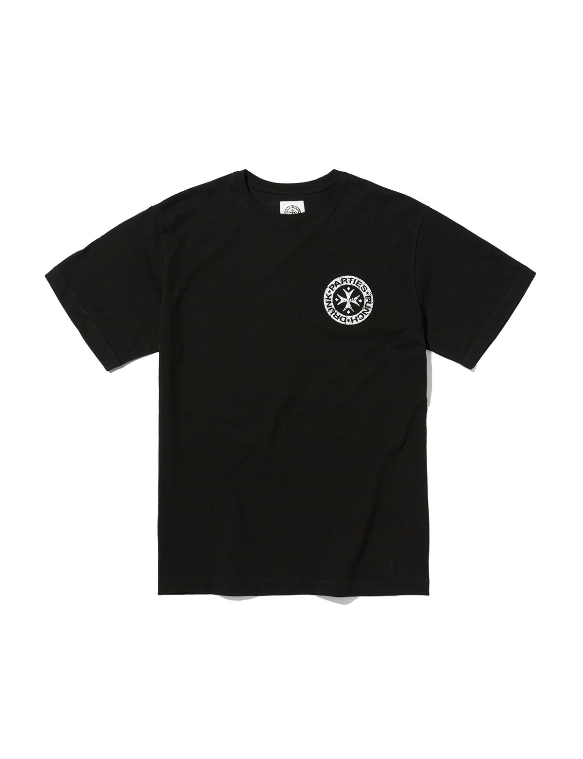 펀치드렁크파티즈(PUNCH DRUNK PARTIES) Hurt Logo Narrow Tee (BLACK)