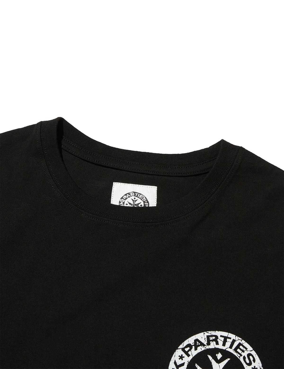 펀치드렁크파티즈(PUNCH DRUNK PARTIES) Hurt Logo Narrow Tee (BLACK)