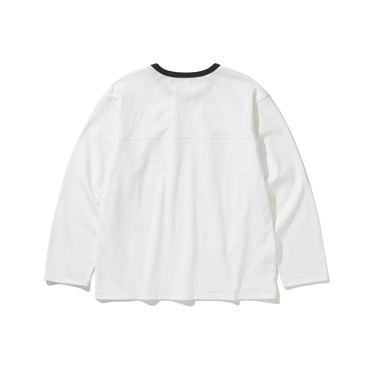 히즈핸더(HISHANDER) RINGER LONG SLEEVE T-SHIRTS WHITE/D.GREY