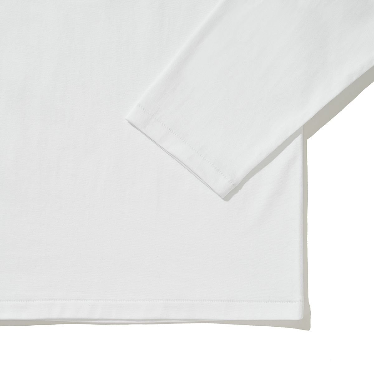 히즈핸더(HISHANDER) RINGER LONG SLEEVE T-SHIRTS WHITE/D.GREY
