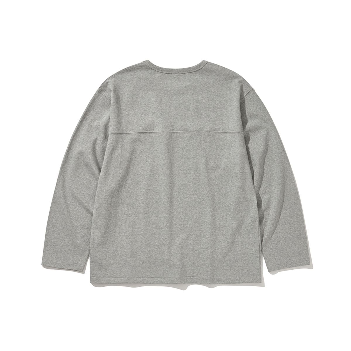 히즈핸더(HISHANDER) RINGER LONG SLEEVE T-SHIRTS MELANGE GREY