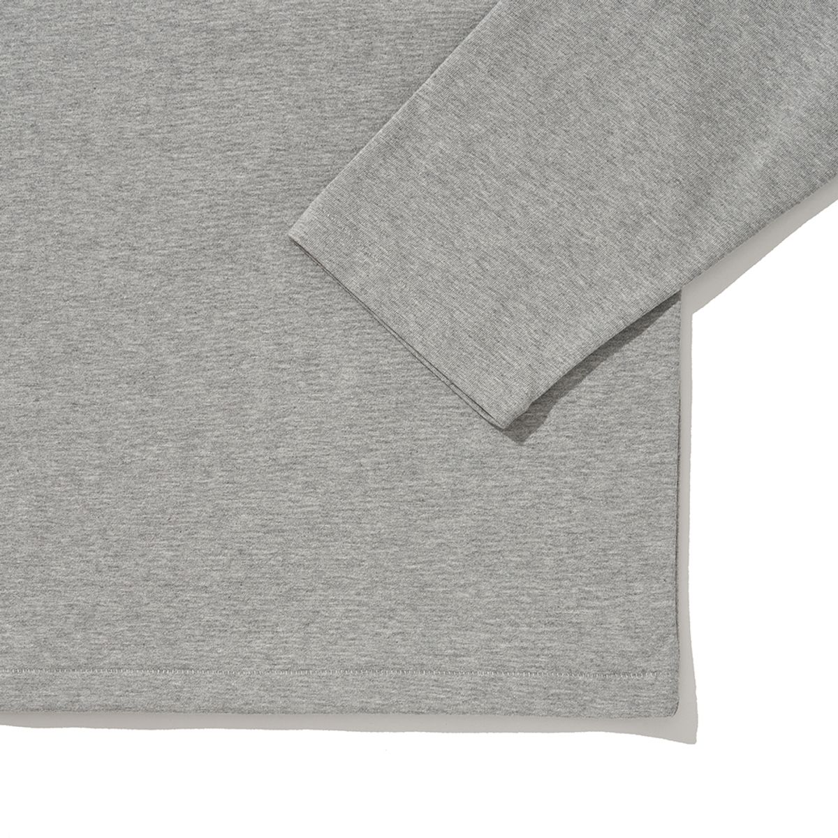 히즈핸더(HISHANDER) RINGER LONG SLEEVE T-SHIRTS MELANGE GREY