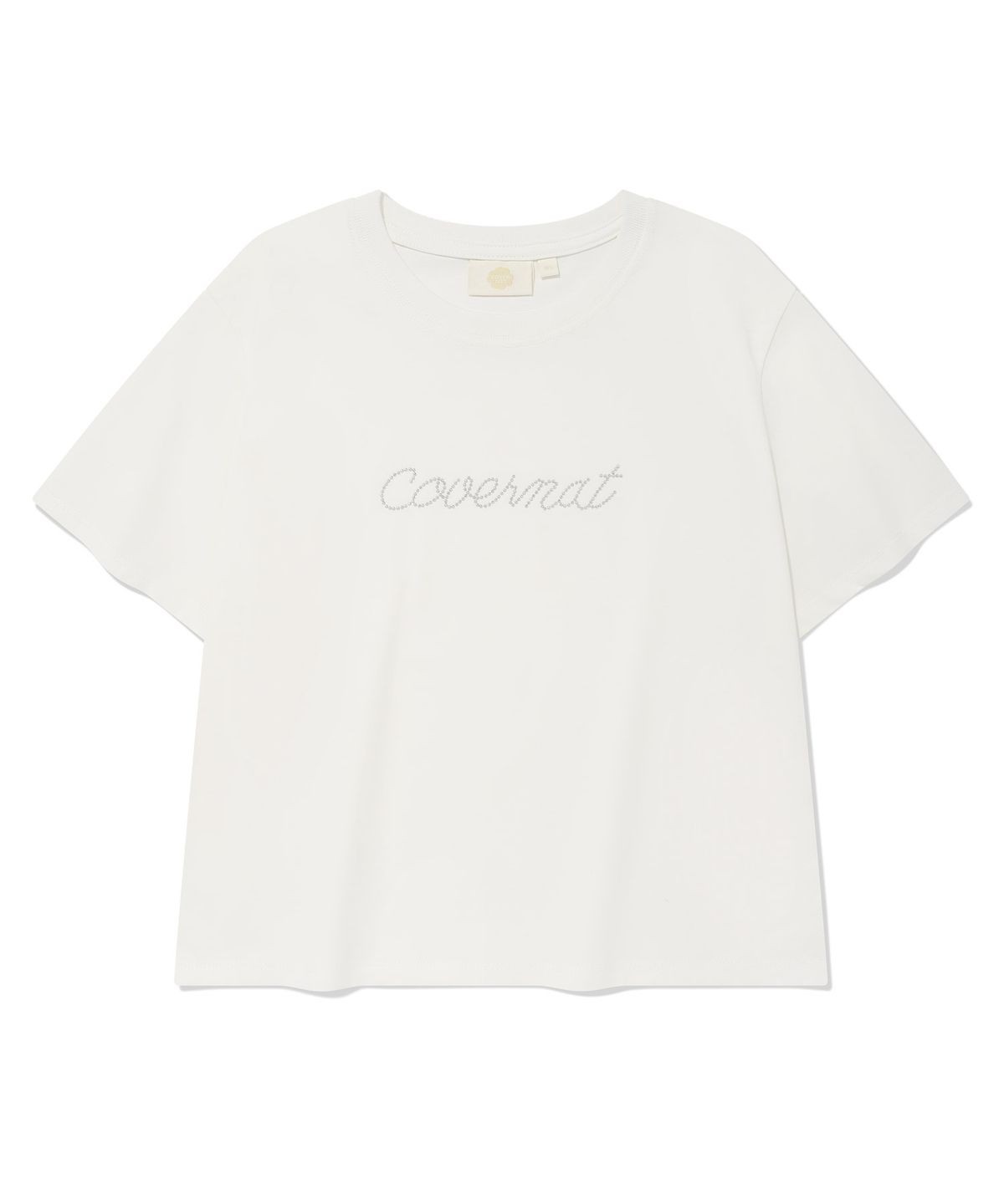 커버낫 우먼(COVERNAT WOMAN) 우먼 핫픽스 로고 티셔츠 White