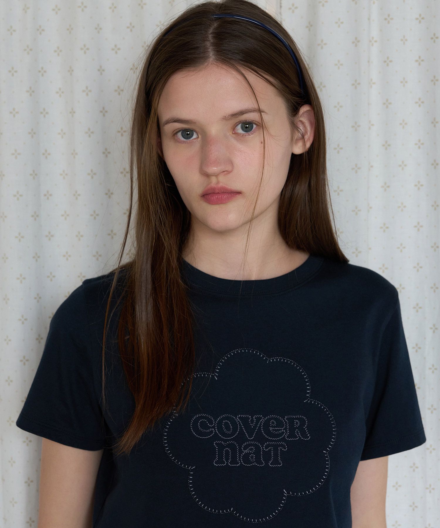 ☆23SS☆【COVERNAT】☆Women's Crop Clover Logo Baby T-shir.t MUSINSA | COVERNAT WOMAN Women's Crop Clover Heart Patchwork