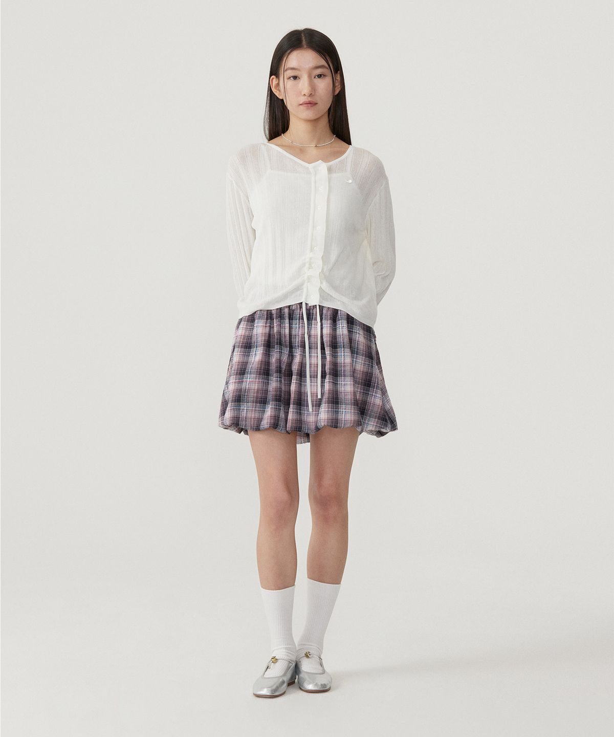 커버낫 우먼(COVERNAT WOMAN) 우먼 썸머 셔링 가디건 White