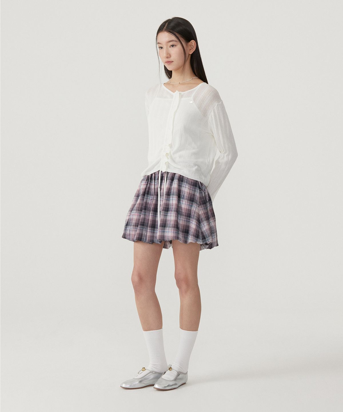커버낫 우먼(COVERNAT WOMAN) 우먼 썸머 셔링 가디건 White