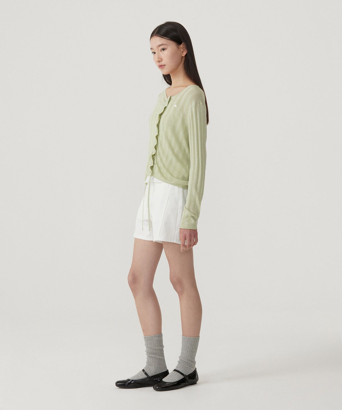 커버낫 우먼(COVERNAT WOMAN) 우먼 썸머 셔링 가디건 Lime