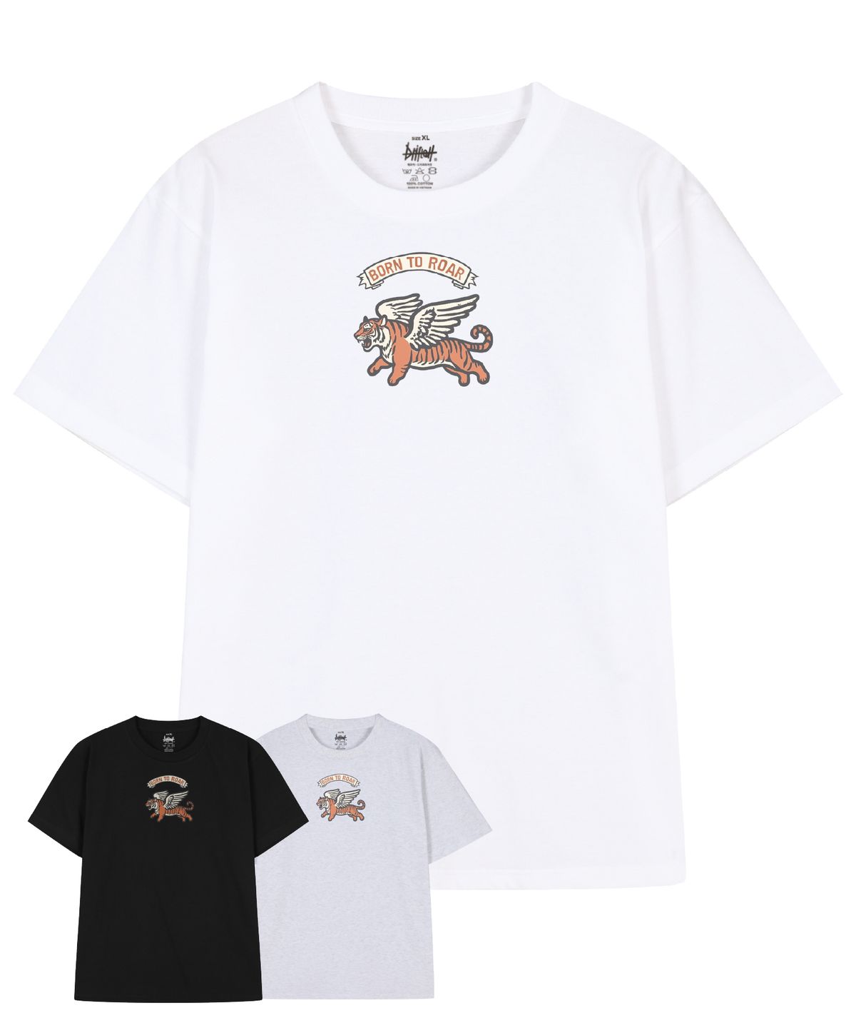 드리프트아웃(DRIFTOUT) 본 투 로어 플라잉 타이거 반팔 티셔츠 (3color)