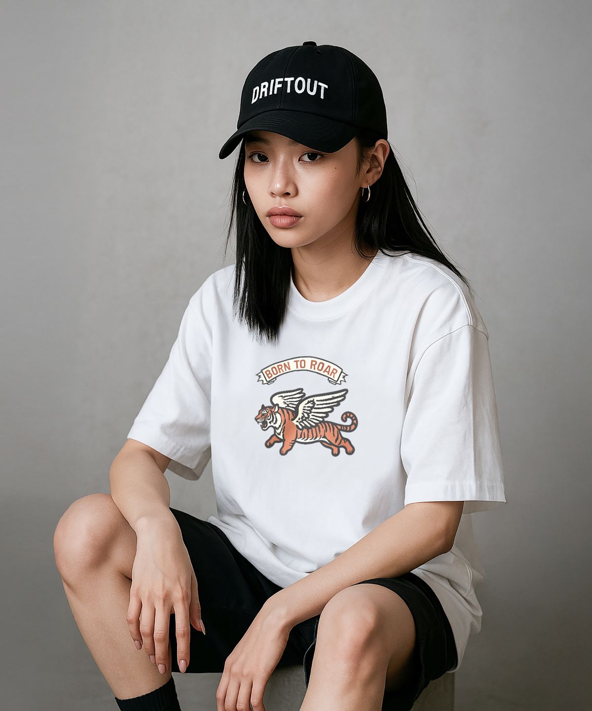드리프트아웃(DRIFTOUT) 본 투 로어 플라잉 타이거 반팔 티셔츠 (3color)