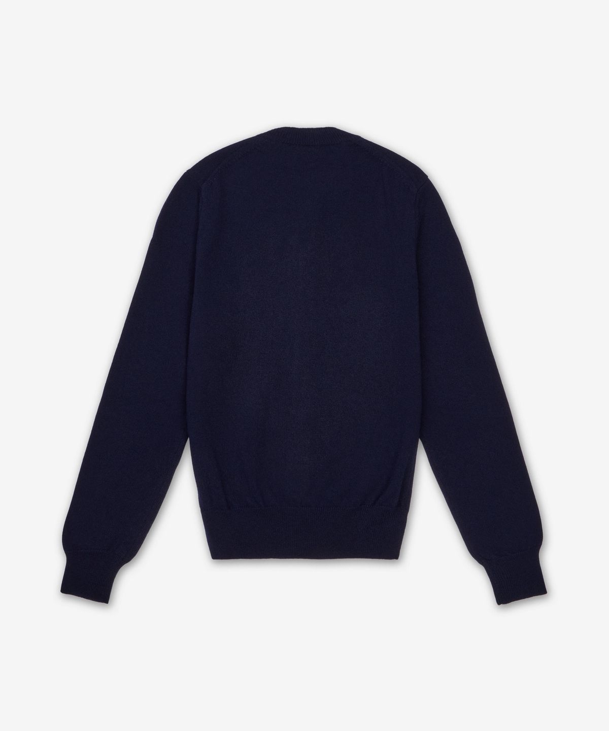꼼데가르송 플레이(COMME DES GARCONS PLAY) 더블 하트 엠블럼 라운드넥 가디건 - 네이비 / AXN0570512