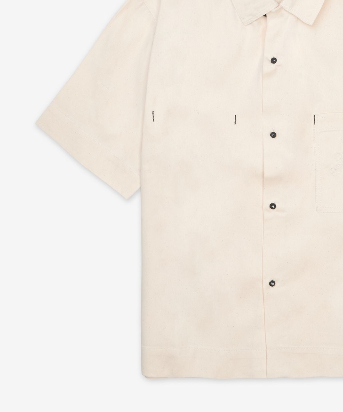 자크뮈스(JACQUEMUS) 라 슈미즈 드 니메스 알로에 반소매 셔츠 - 오프 화이트 / 255DE0601516110