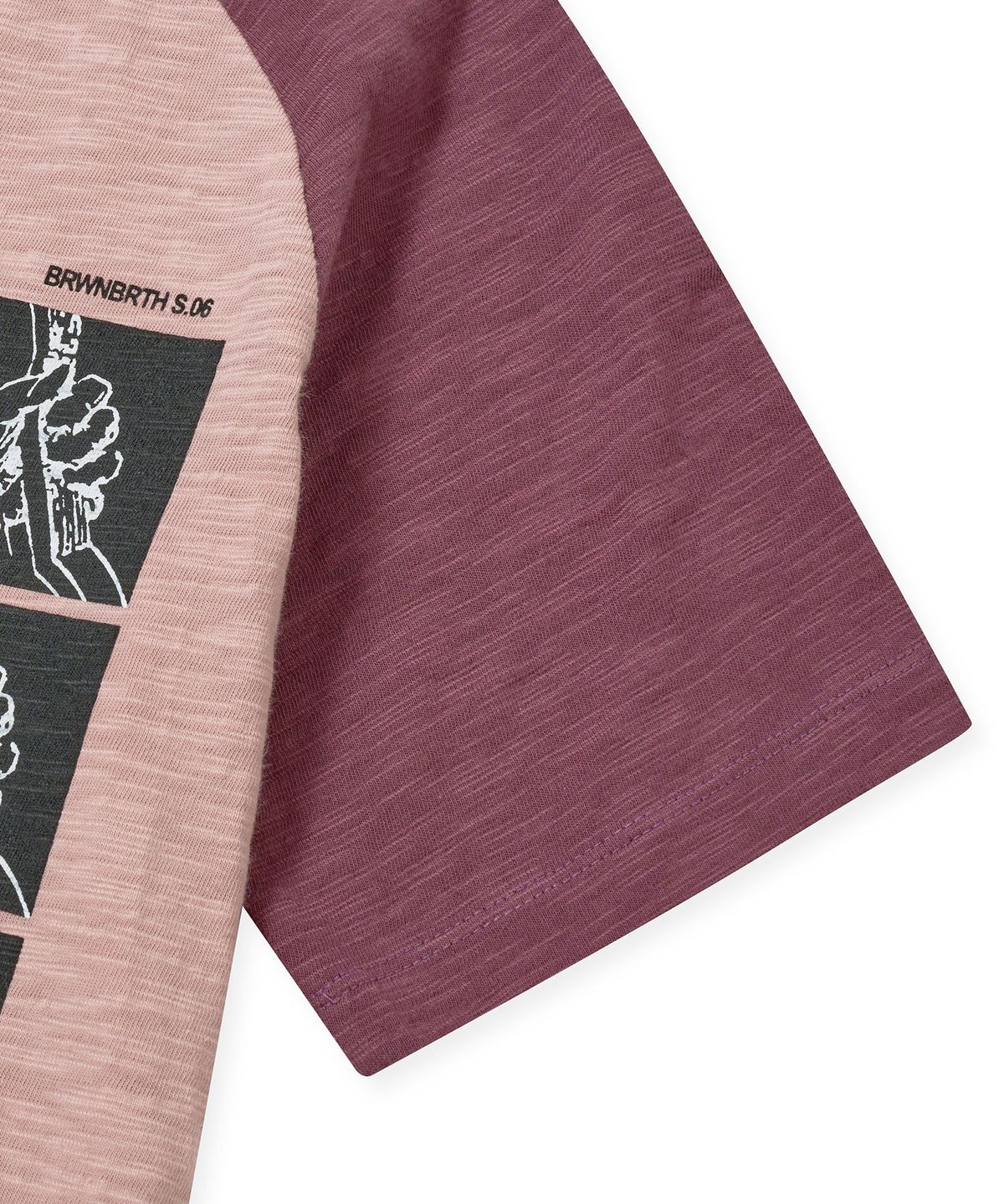 브라운브레스(BROWNBREATH) W UNCLASSIFIED RAGLAN CROP TEE - INDY PINK