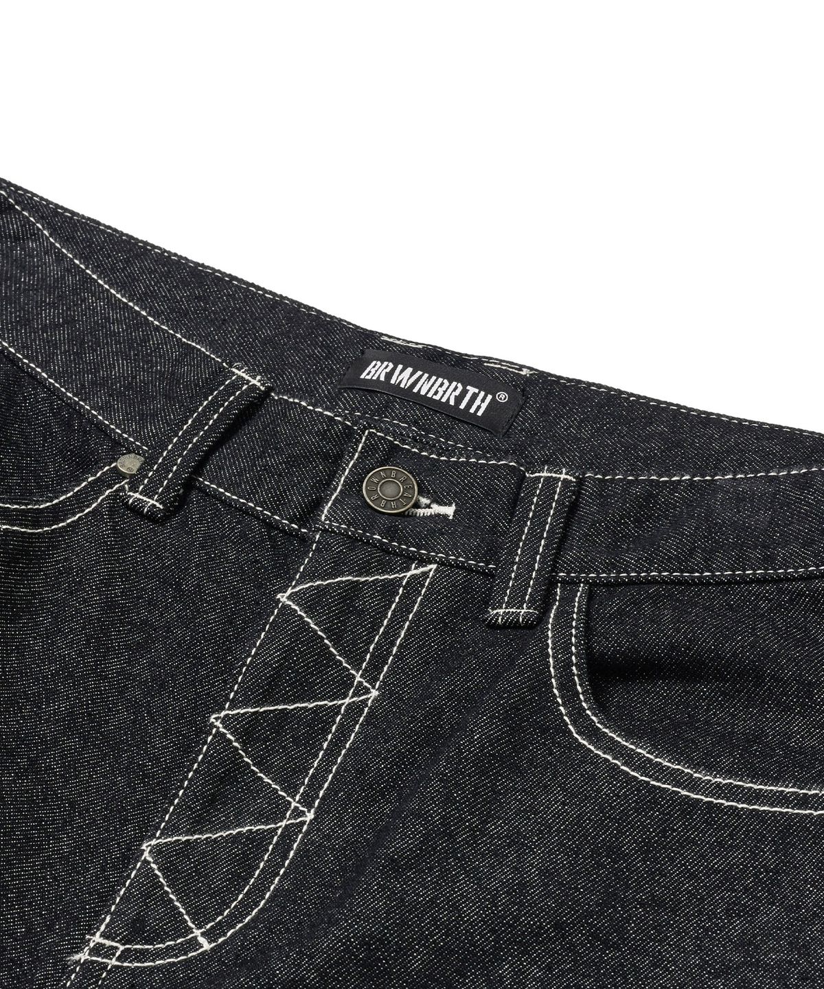 브라운브레스(BROWNBREATH) DENIM BERMUDA PANTS - BLACK